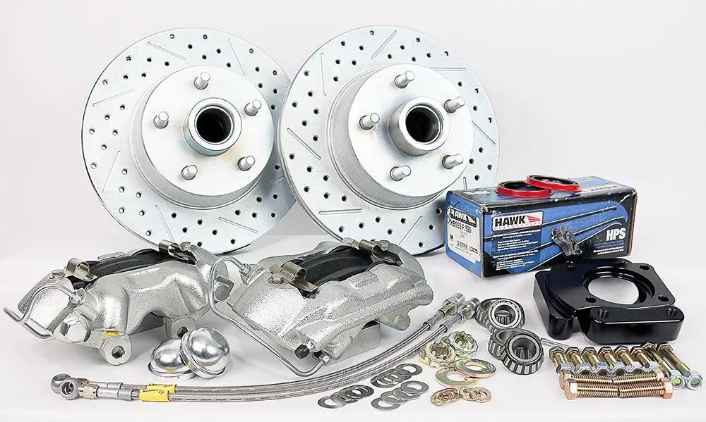1964-69 Mustang V8, 67-69 Mercuryury Cougar, 63-69 Fairlane, 63-69 Falcon, 70 Falcon W/Oe Drum  Legend Series Hp Front Disc Brake Kit Front Wheel Kit 1