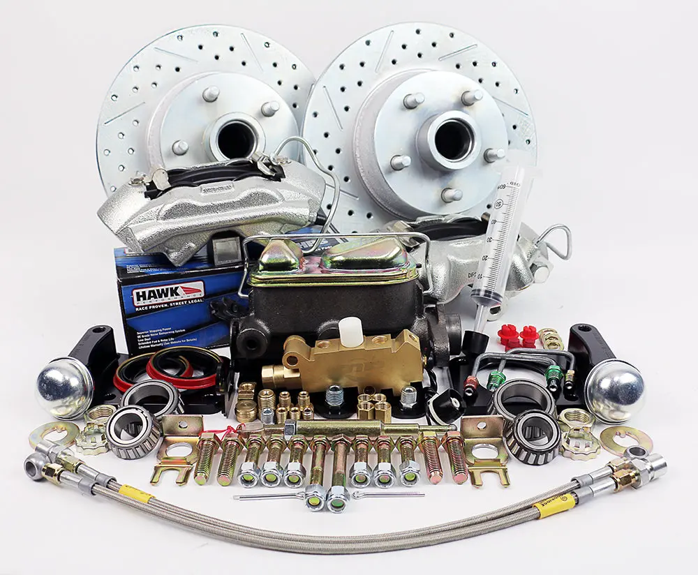 1964-66 Ford Mustang (Requires The Car To Be Equipped With 5-Lug Spindles For Proper Fitment.) Legend Series Hp Front Disc Brake Kit Manual Brake Kit 1