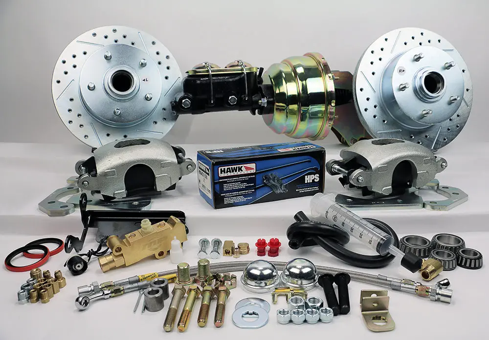 1955-57 Chevy Passenger Car (Stock Spindle) Legend Hp Series Front Disc Brake Kit And Power Brake Conversion 1