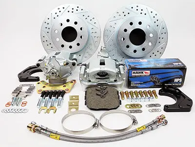 1968-69 Gm F-Body, 68-74 Gm X-Body (10/12 Bolt W/C-Clip) - Staggered Shocks Legend Series Hp Rear Disc Brake Kit Rear Wheel Kit 1