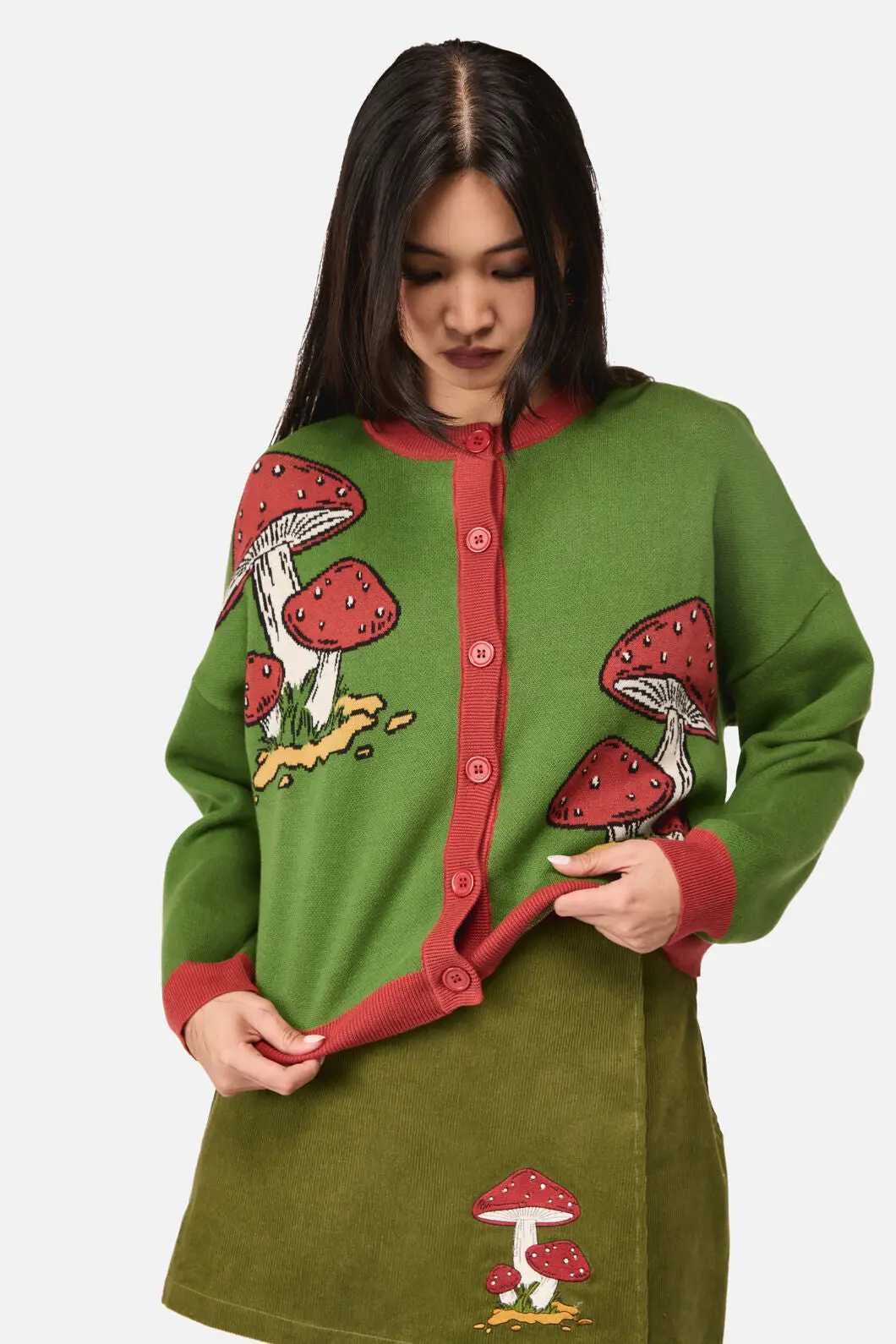 Toadstool Cottagecore Cotton Cardigan 1