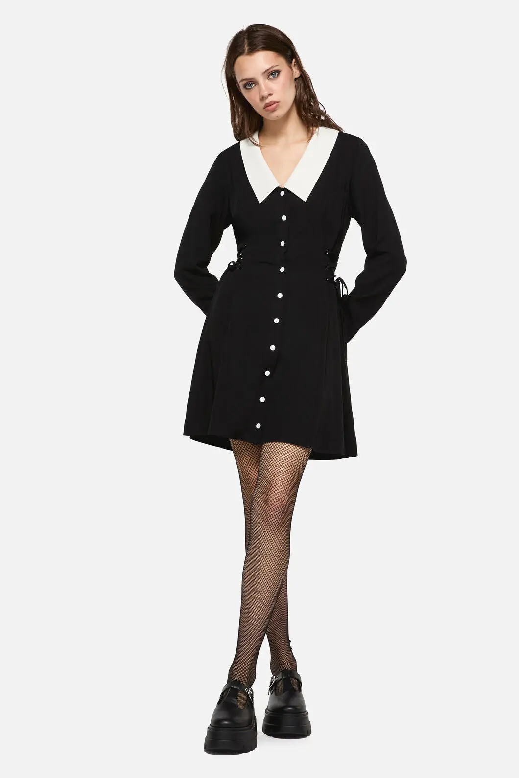 Ready To Rot Long Sleeve Contrast Dress 1