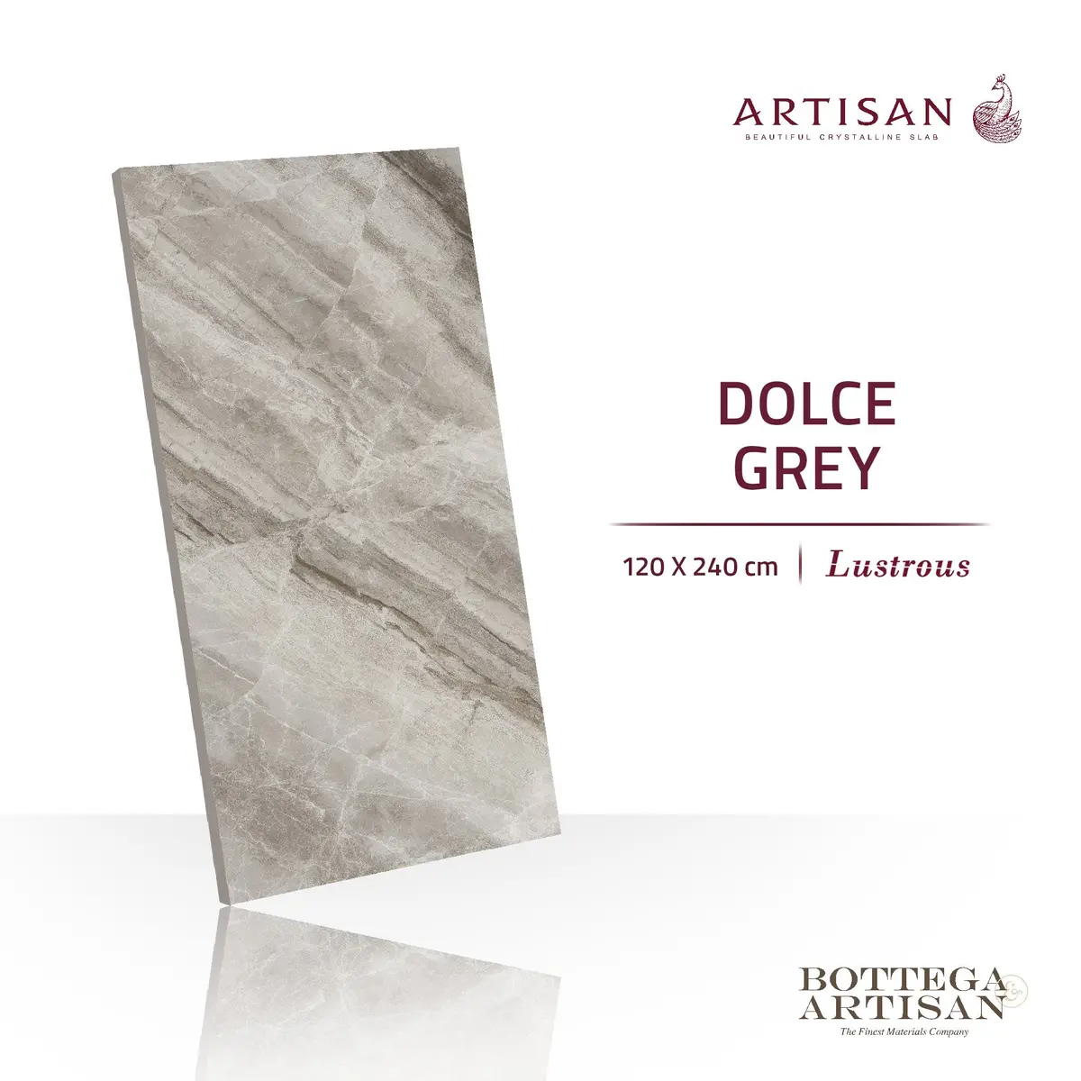 Granit Lamina Slab Artisan Dolce Grey Lustrous 120X240 1