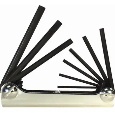 9-Pc Folding Hex Key Sae, 5/64" - 1/4" Eklind Tool Co. 1