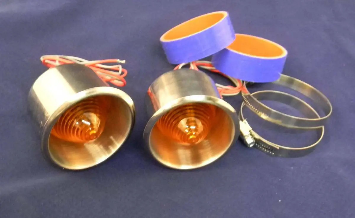 Watsons Recessed Amber Or Red Beehive Lights With Stainless Bezels 1