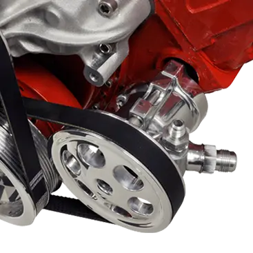 Billet Aluminum Small Block Chevy P.S. Bracket & Pulley Kit, Long Pump, Type 2 Gm 1