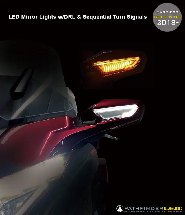 2018+ Goldwing Gl1800 Sequential Mirror Led Light 1