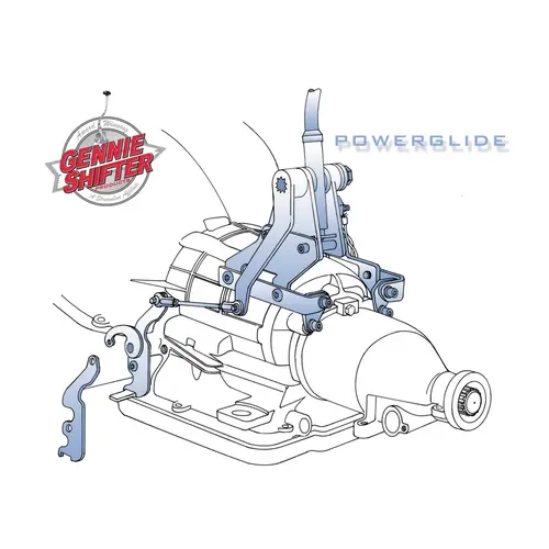 Gennie Shifter Gm Powerglide Shifter Mounting Brakcet Kit 1
