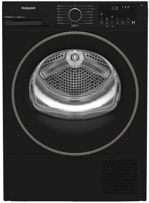 Hotpoint Chd93mbbuk 9Kg Heat Pump Tumble Dryer With Coldguard - Black - A++ Rated 1