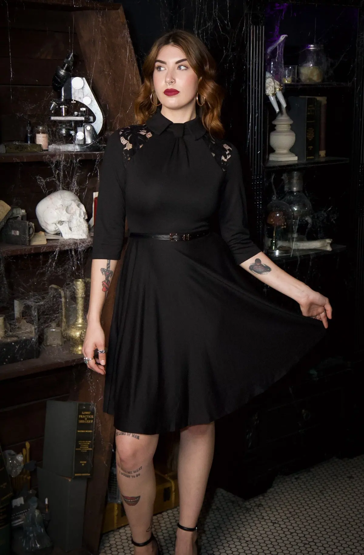 Shelley - Faux Tie Fit And Flare Dress 1