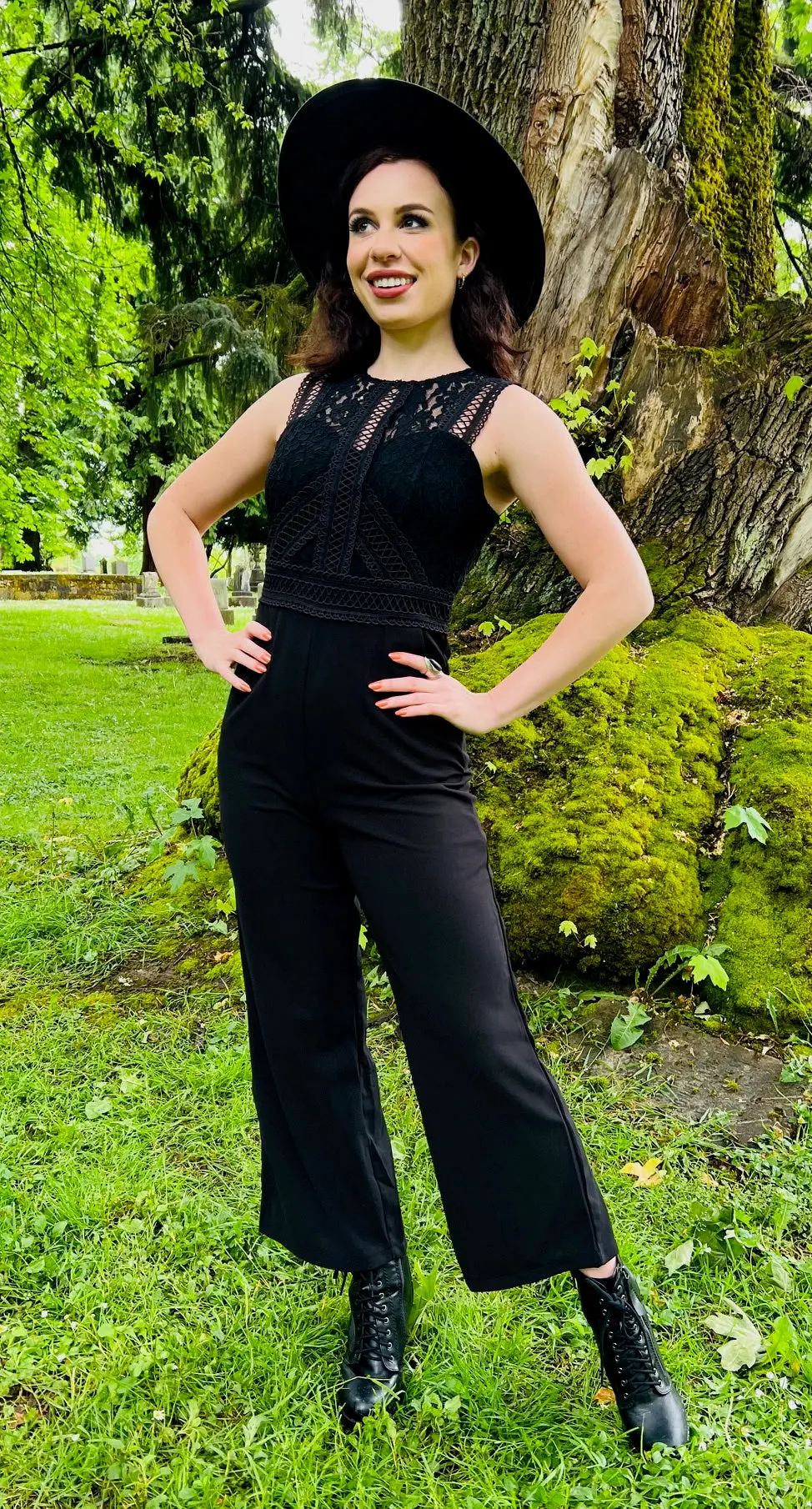 Branwen - Romantic Corporate Goth Jumpsuit 1