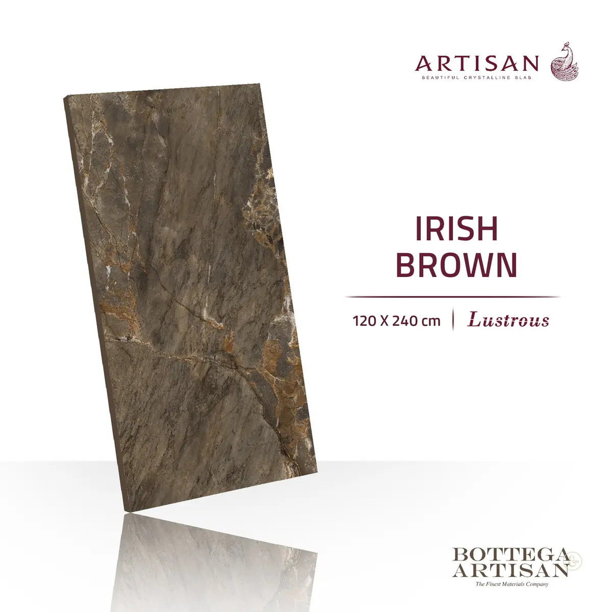 Granit Lamina Slab Artisan Irish Brown Lustrous 120X240 1