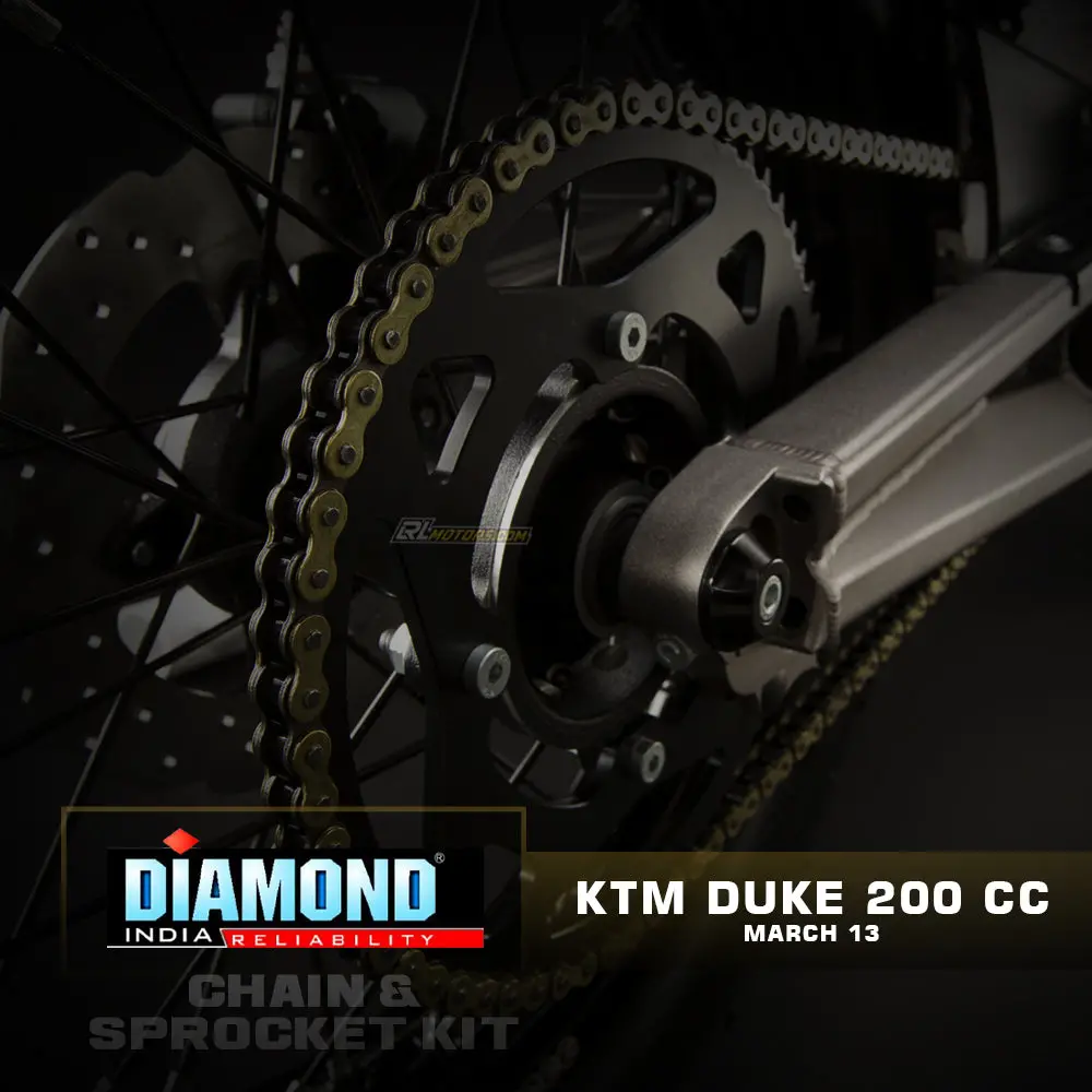 Ktm Duke 200Cc March 13 -  Diamond Chain Sprocket Kit (K145) 1