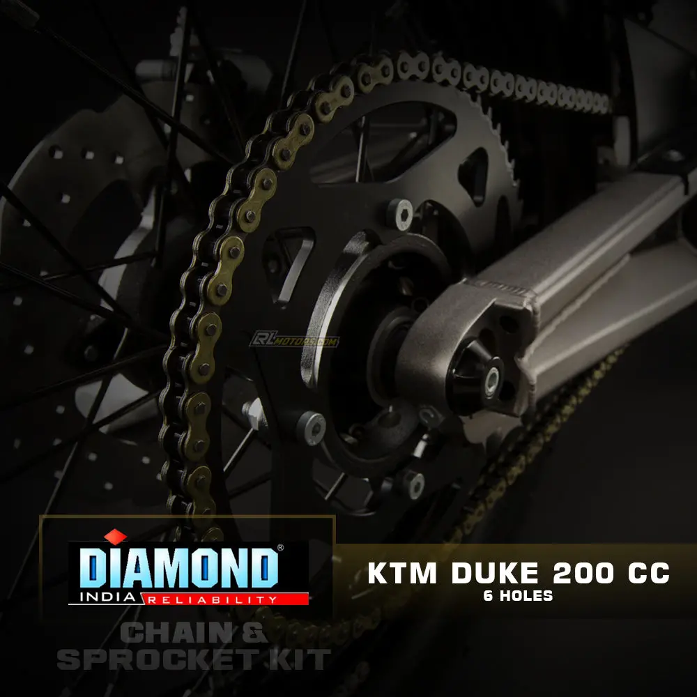 Ktm Duke 200Cc (6H) - Diamond Chain Sprocket Kit (K187) 1