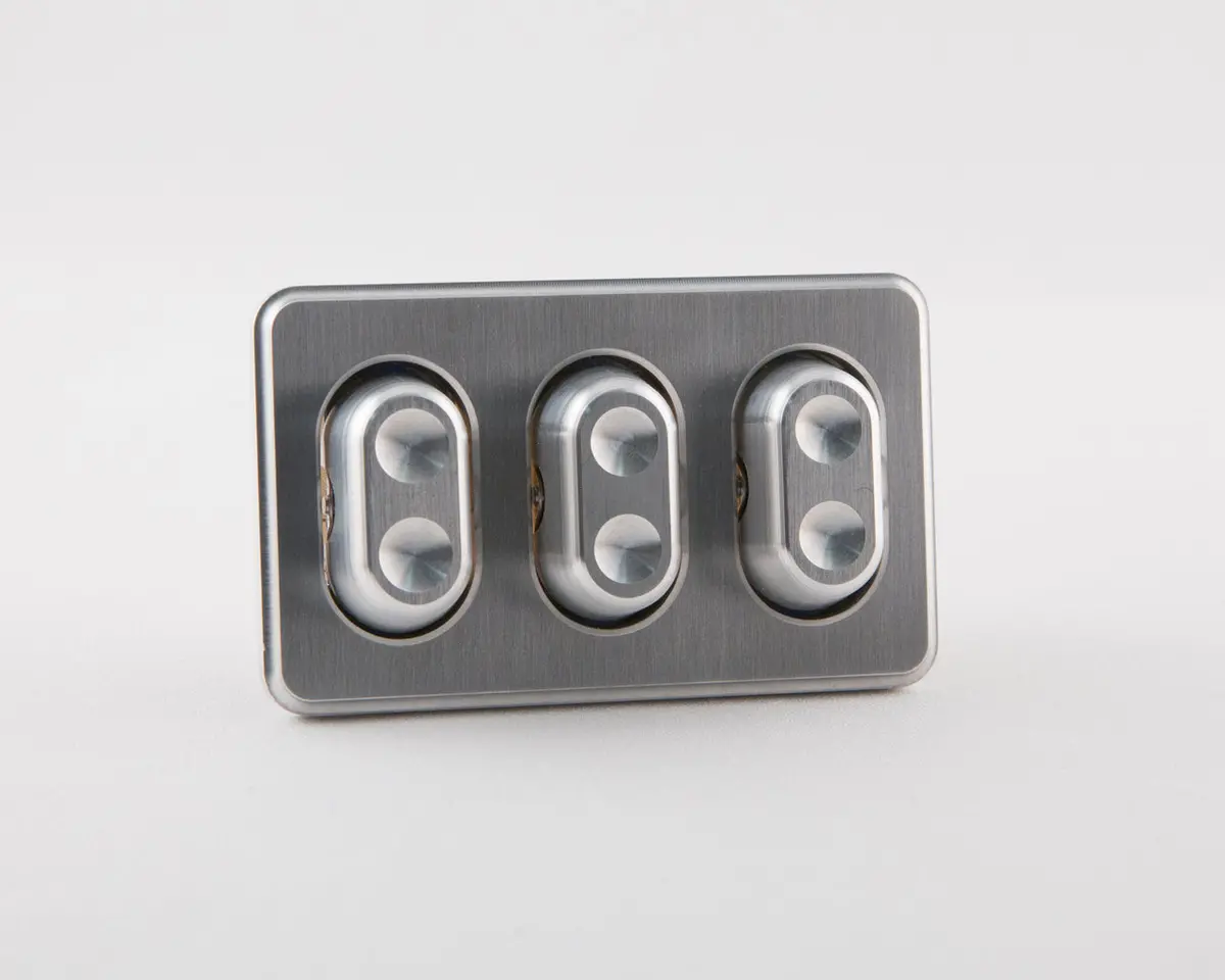 Watsons Rectangular Dimpled Power Window Switch Kit For 3 Regulators 1