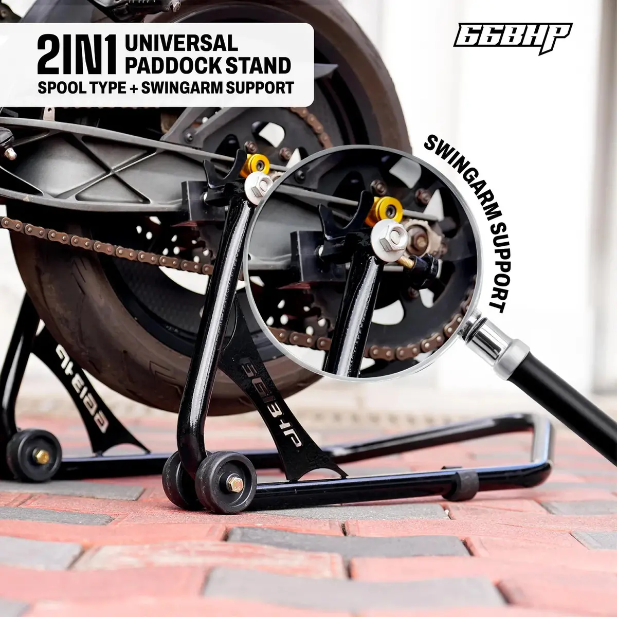 66Bhp Universal Paddock Stand L Clamp (Pair) 1