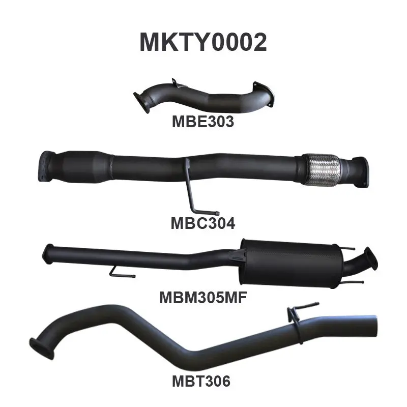 Toyota Hilux (Kun26r 3.0L D4d) - 3In Muffler With Cat 1