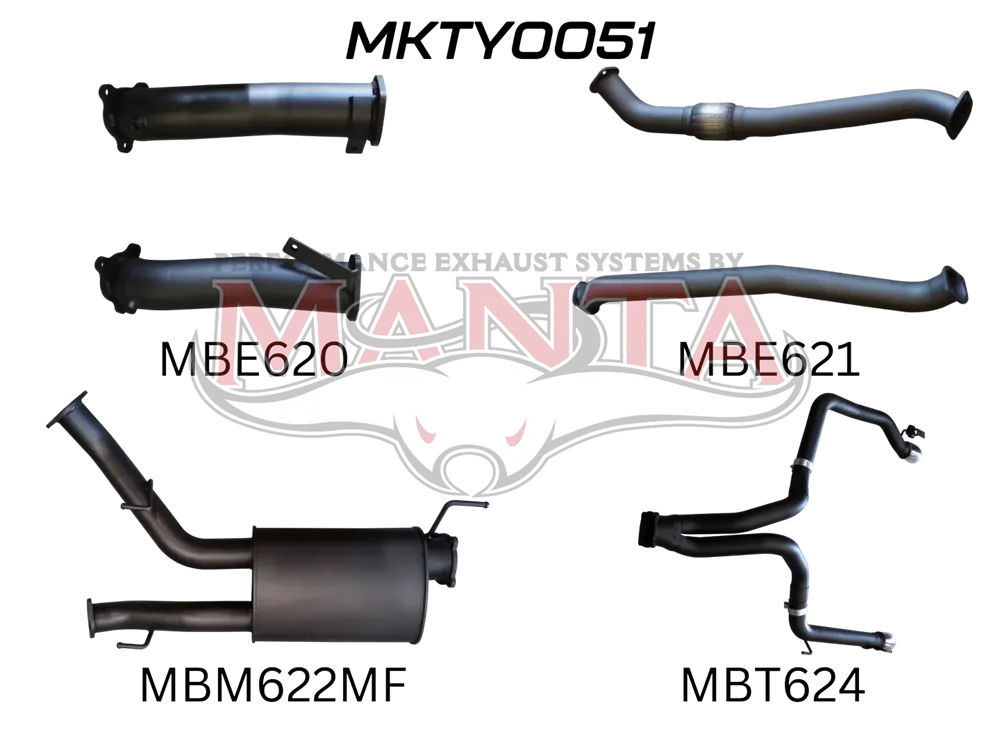 Toyota Land Cruiser Vdj200 3In Dual No Cat, W/Muffler, Exit L&R 1