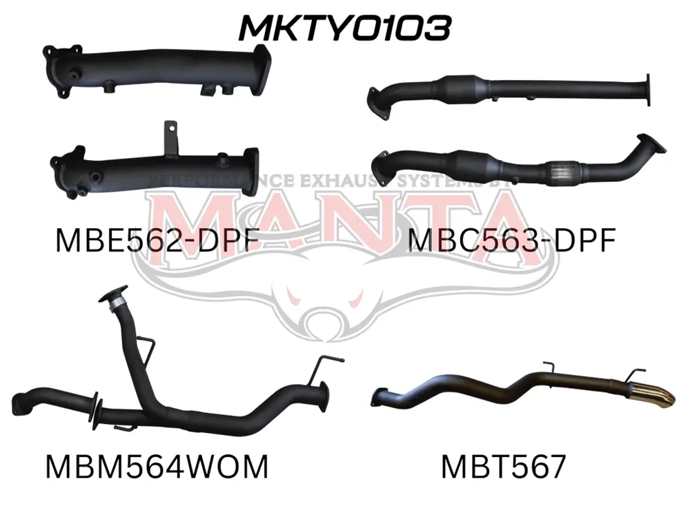 Toyota Land Cruiser Vdj200 Dpf 2.5In With Cat Pipe Only, Dump Tip 1