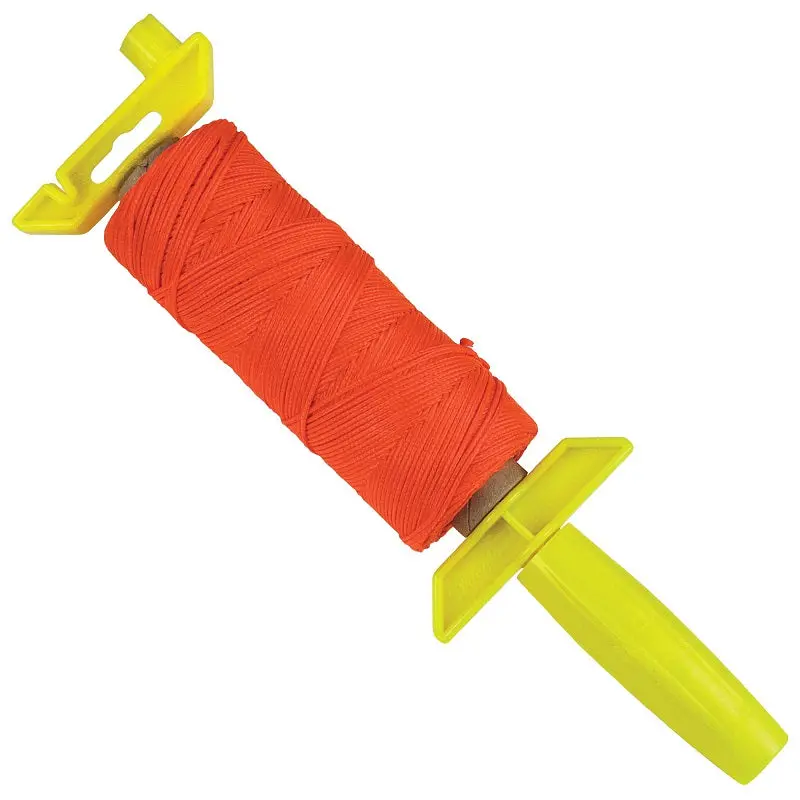 Fluorescent Orange Braided Nylon Mason's Line - 500' On Ez-Winder Bc346w 1