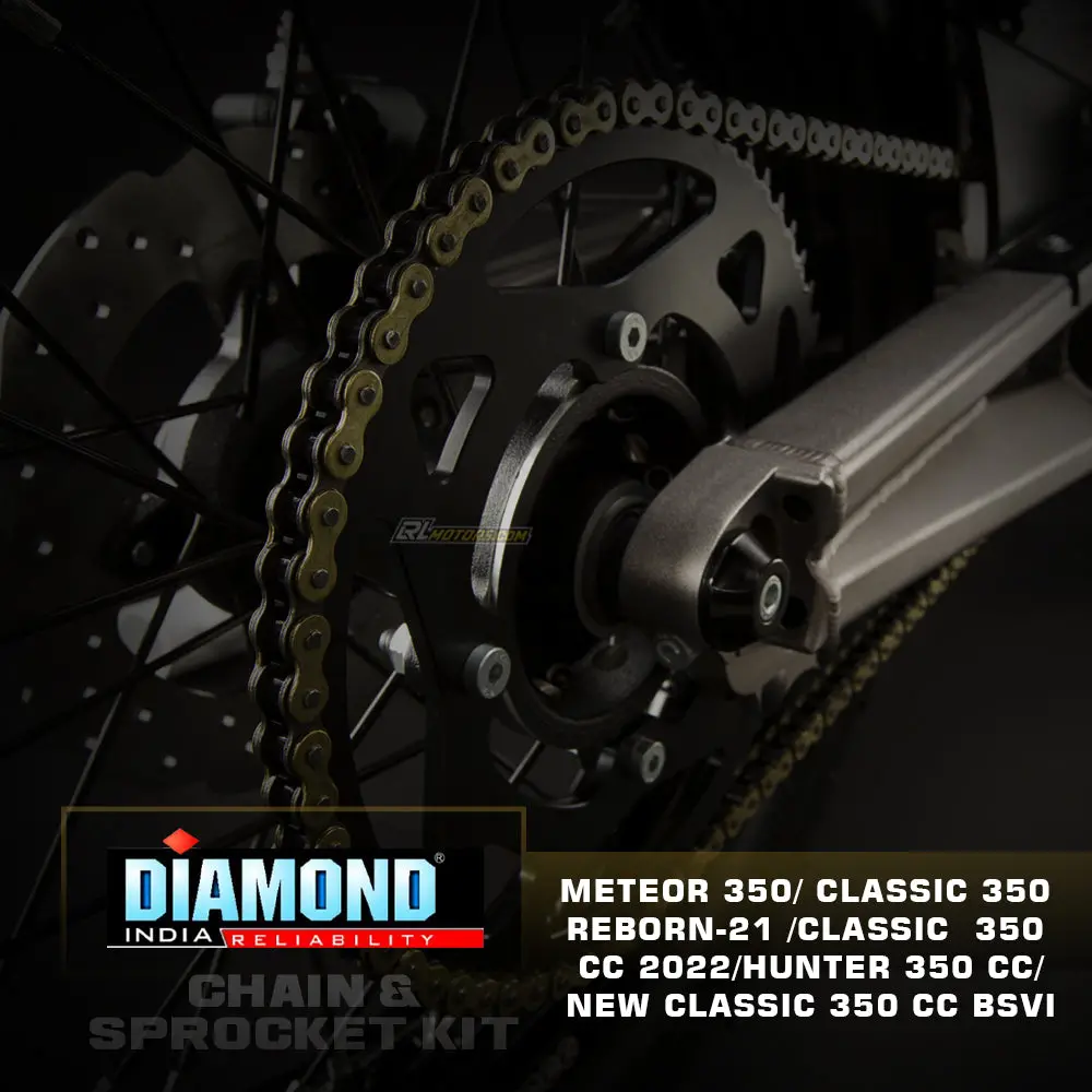 Diamond Chain Sprocket Kit For  Meteor 350 New Classic 350 Bs6  /Reborn 2021`/Hunter350 1