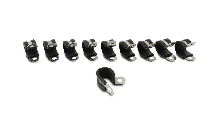 Vibrant Performance 17197 Stainless Steel Cushion P-Clamp For 1.50" O.D. Hose - Pack Of 10 1