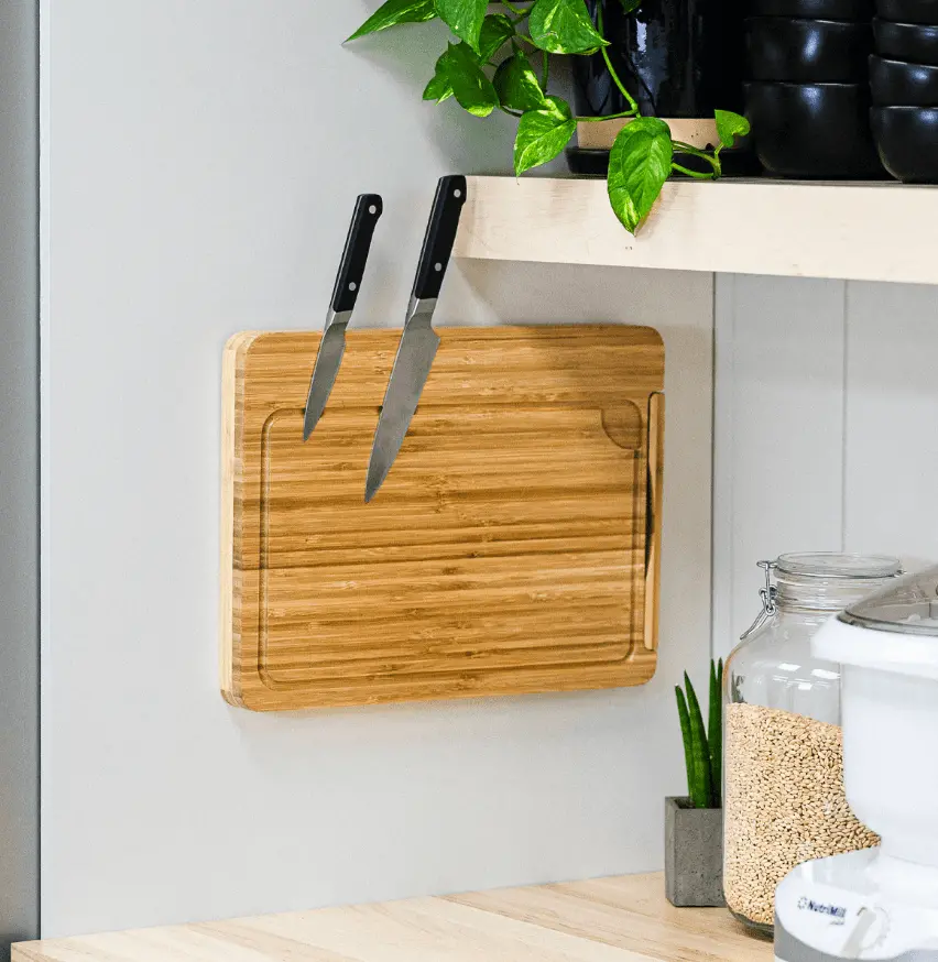 Nutrimill Bamboo Cutting Board With Nested Digital Scale 758360 - 11" X 15" 1