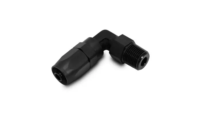 Vibrant Performance 26900 Male Hose End Fitting, 90 Degree; Size: -6An; Pipe Thread: 1/8" Npt 1