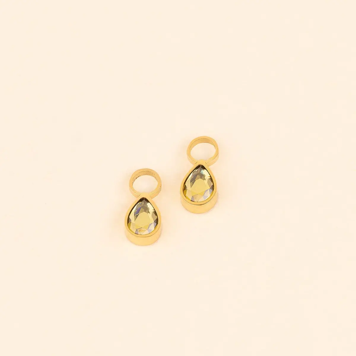 November Birthstone Huggie Hoop Charms 1