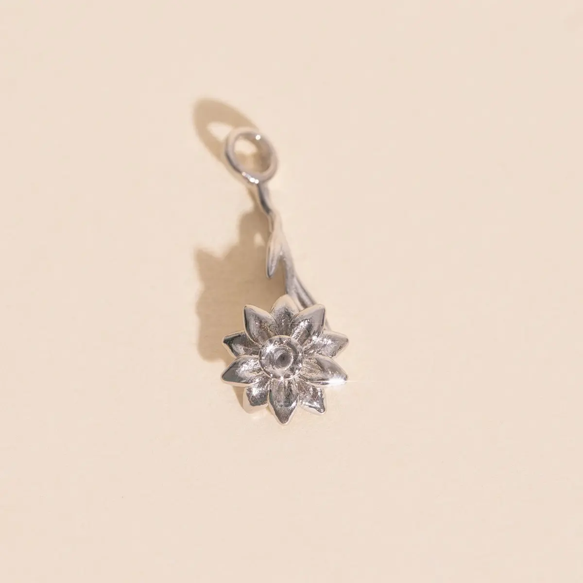 December Narcissus Birth Flower Necklace Charm 1