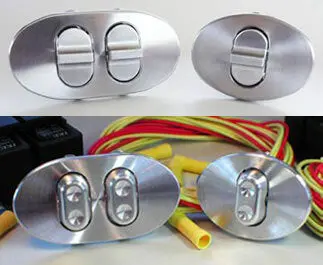 Watsons Oval Billet Power Window Switches Oval Single, Dimpled Brushed Finish 1
