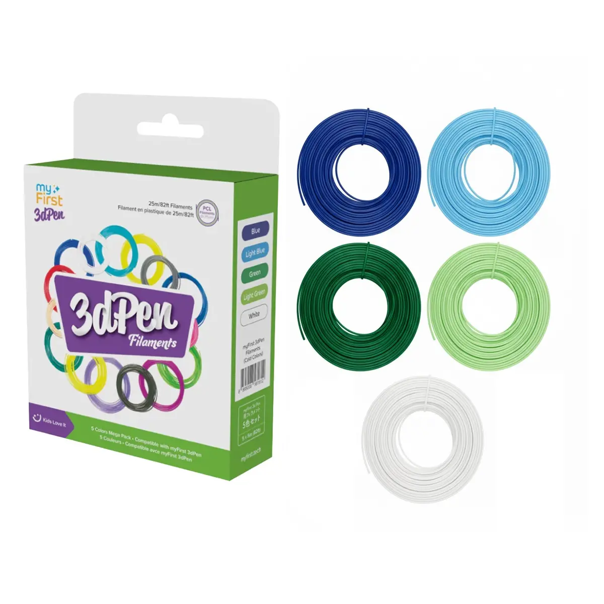 Myfirst 3Dpen Filaments - Low-Temp Pcl Refills, Non-Toxic - Cold Colour 5 Pack | 256-Fp3301ac-Cc01 1
