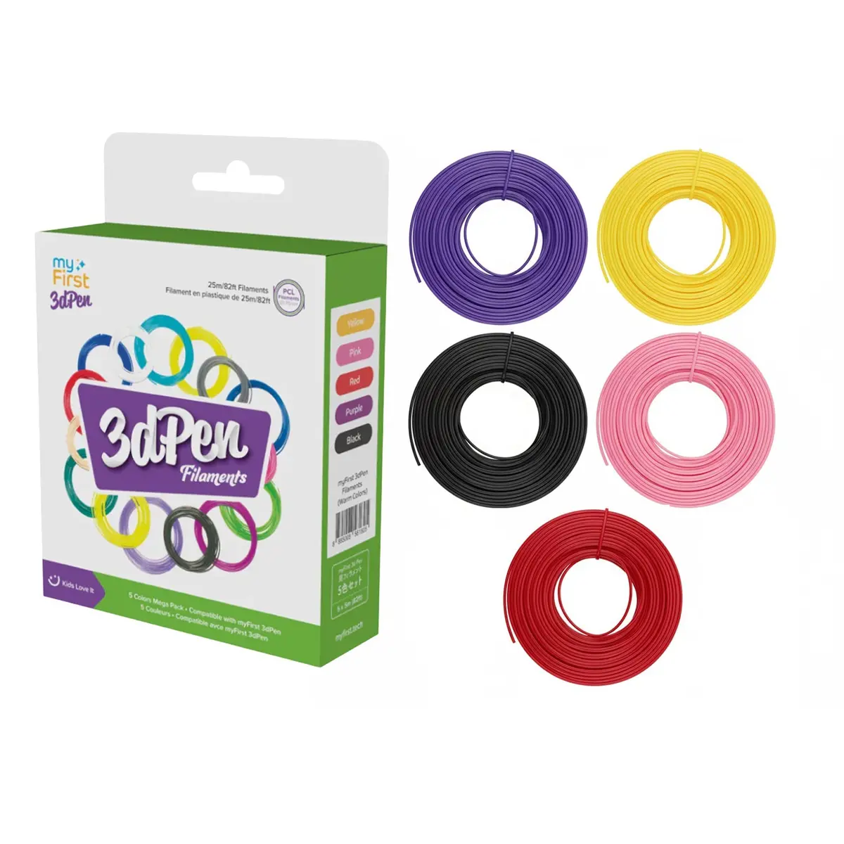 Myfirst 3Dpen Filaments - Low-Temp Pcl Refills, Non-Toxic - Warm Colour 5 Pack | 256-Fp3301ac-Wc01 1