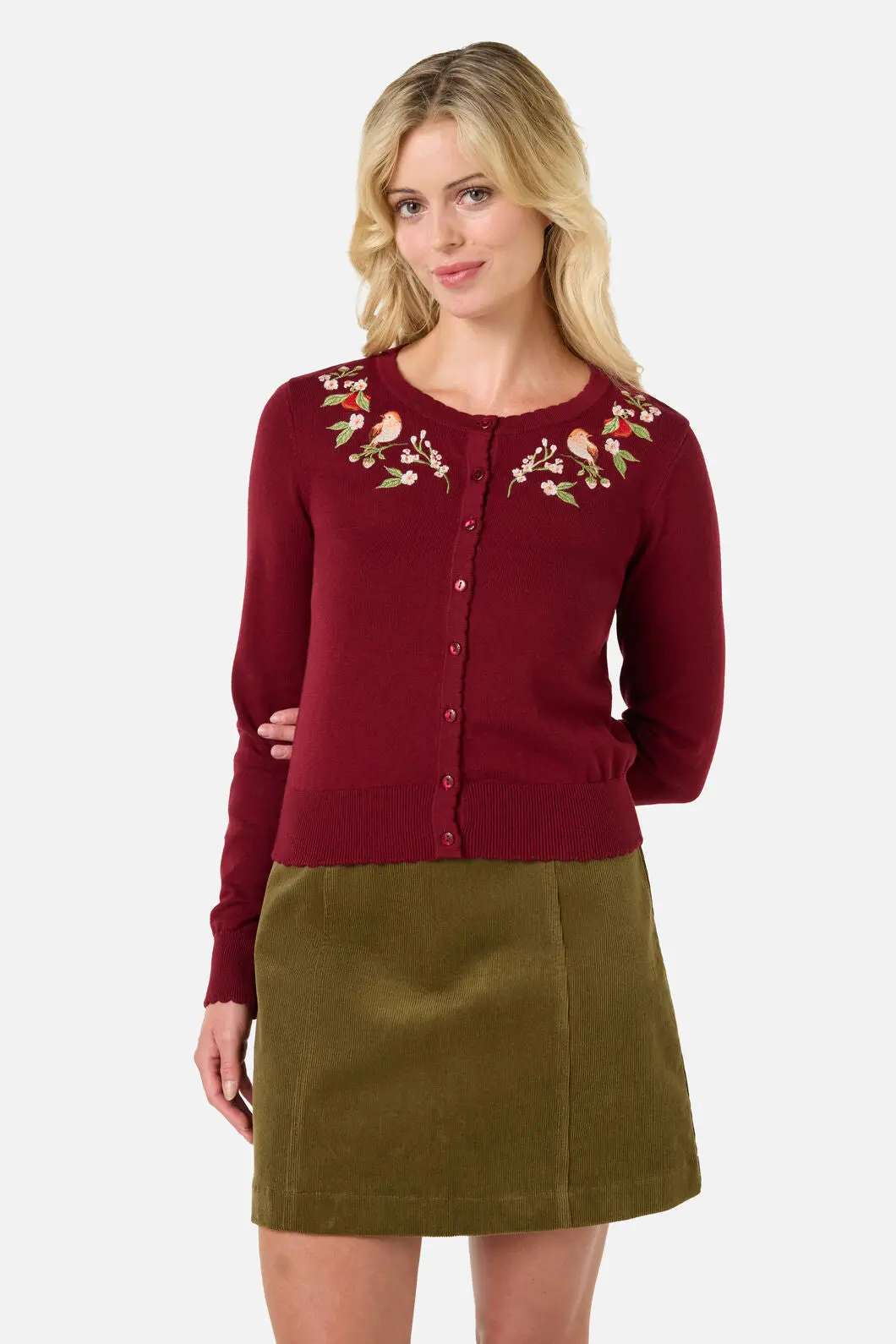Apple & Robin Embroidered Cardigan 1