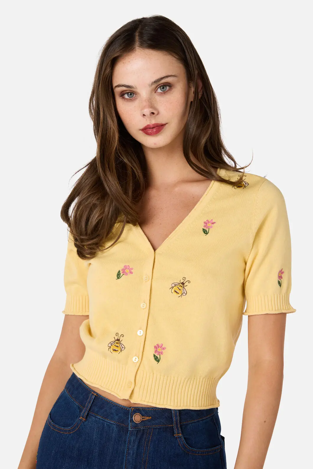 Honey Embroidered Cardigan 1