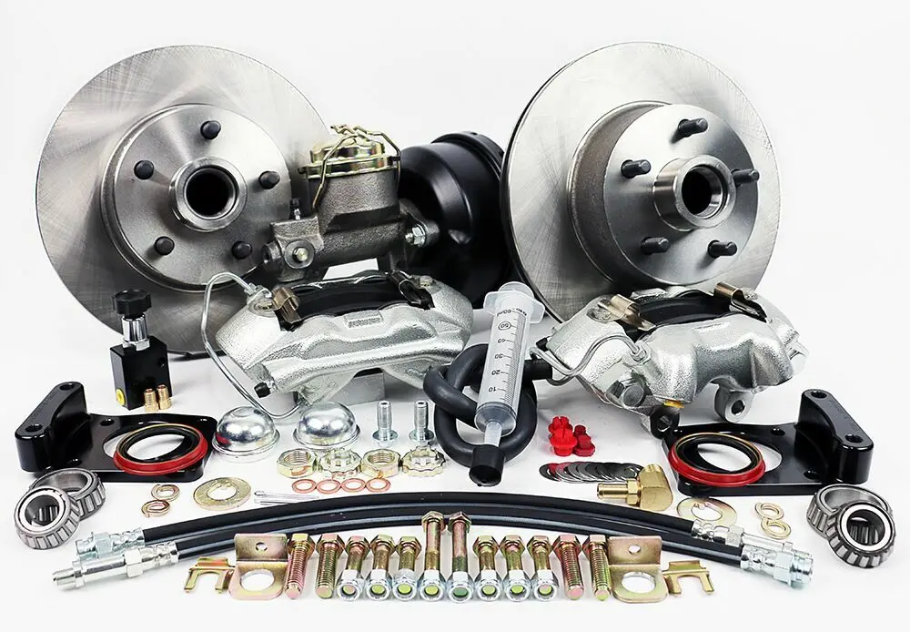 1964-66 Ford Mustang V8 (W/Automatic Or Manual Trans) - 7" Single Diaphragm W/1" Single Reservoir Master Legend Series Front Disc Brake Kit Power Brake Kit 1