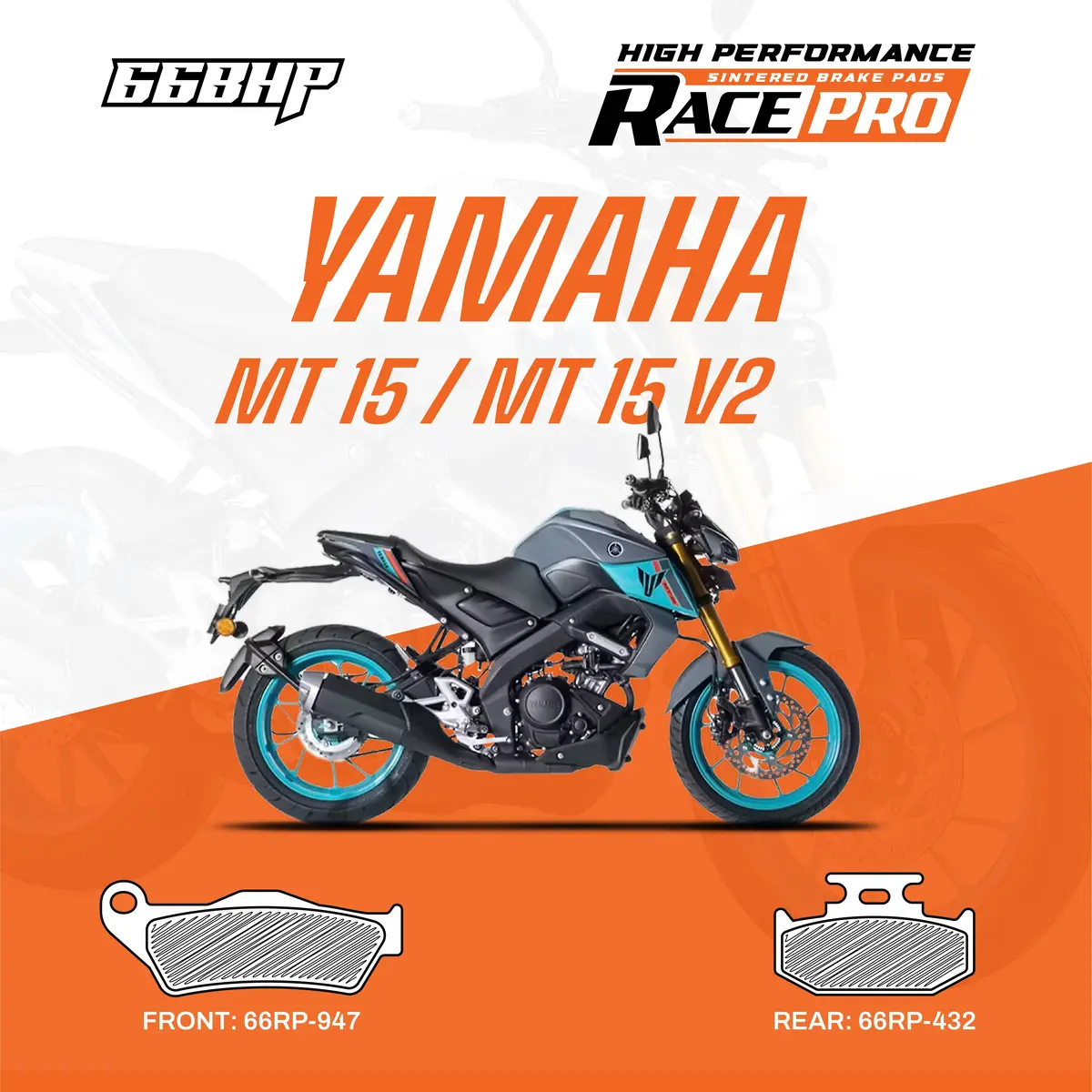 Yamaha Mt 15 Race Pro Sintered Brake Pad 1