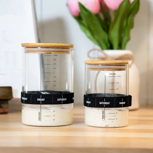 New! Nutrimill Sourdough Starter Jar - 1 Pint And 1 Quart 1