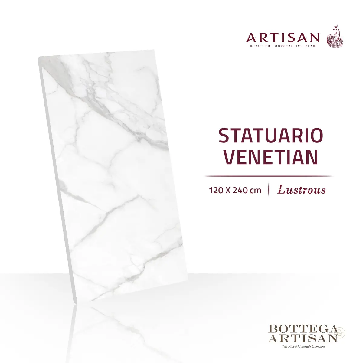 Granit Lamina Slab Artisan Statuario Venetian F-A Lustrous 120X240 1