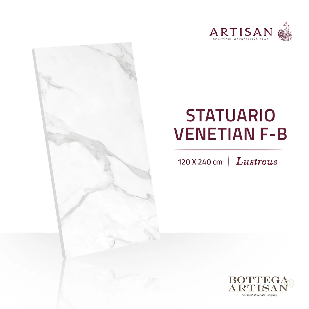 Granit Lamina Slab Artisan Statuario Venetian F-B Lustrous 120X240 1