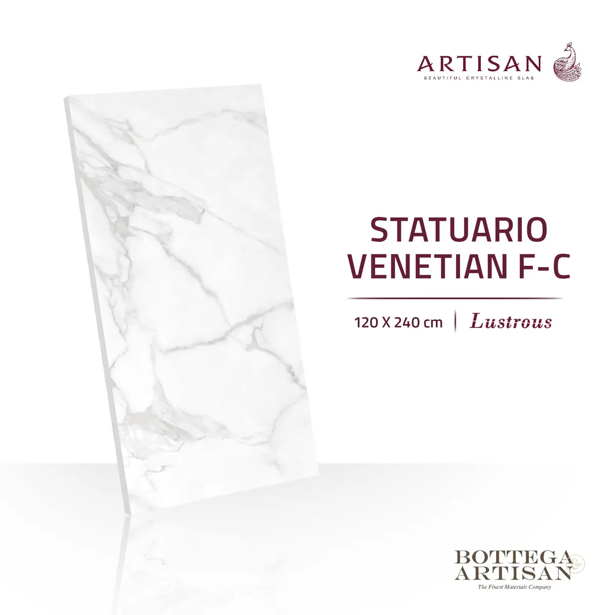 Granit Lamina Slab Artisan Statuario Venetian F-C Lustrous 120X240 1
