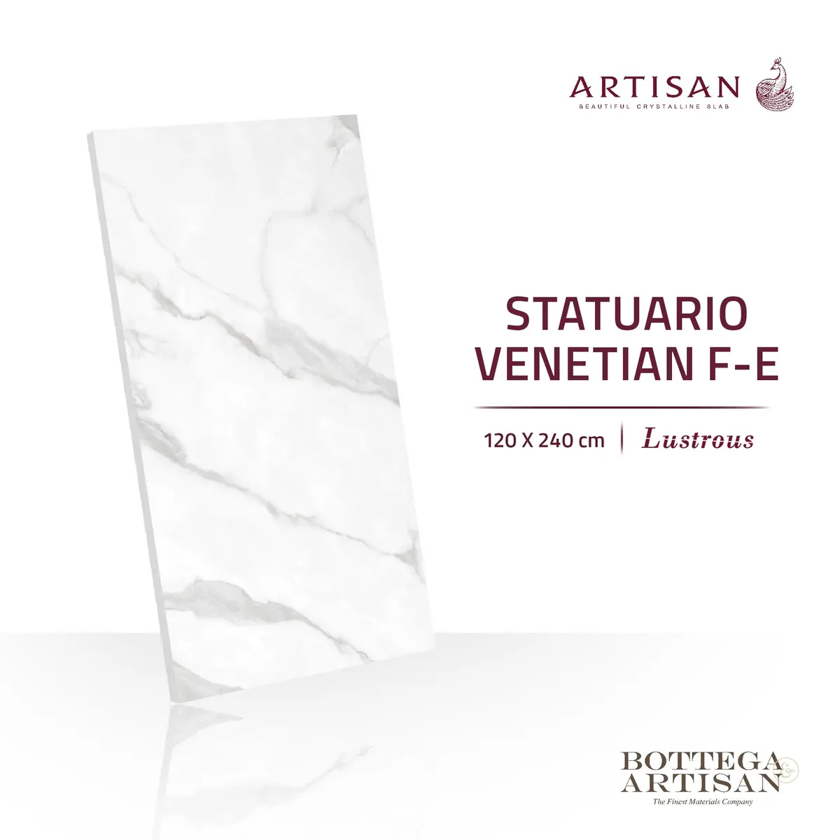 Granit Lamina Slab Artisan Statuario Venetian F-E Lustrous 120X240 1