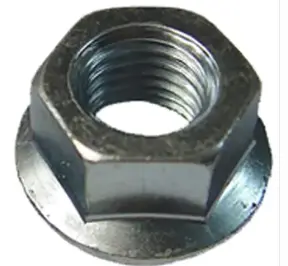 5/8"-11 Regular Hex Flange Nuts Serrated Coarse Case Hardened Zi 1