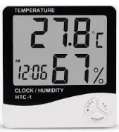 Digital Indoor Thermometer And Hydrometer 5" 1