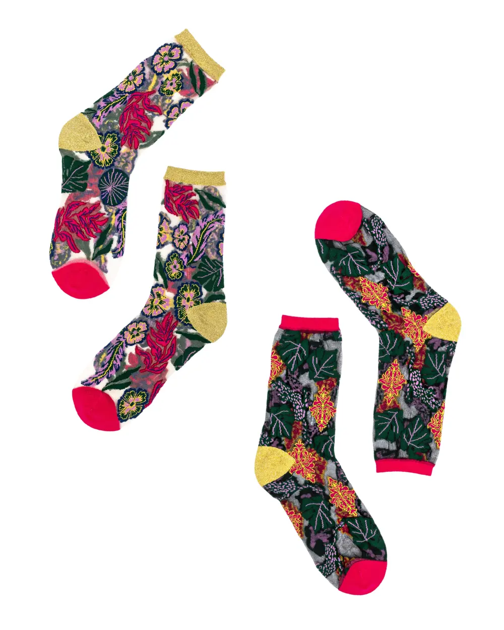 Fancy Floral Sheer Socks Bundle 1