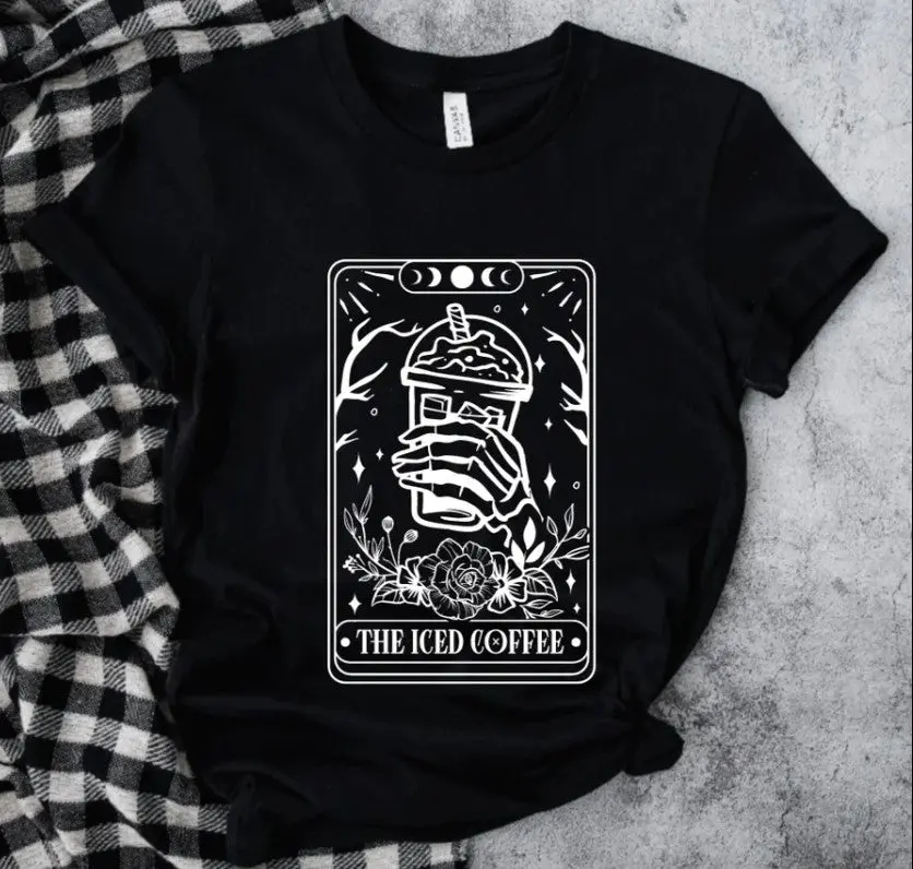 The Iced Coffee Tarot: T-Shirt, Pullover, Hoodie, Tank Or Long Sleeve 1