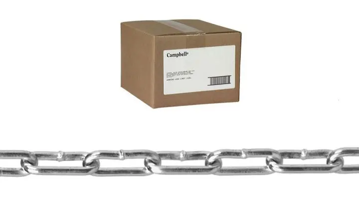 #3 X 100' Str Link Coil Chain, Zp 1