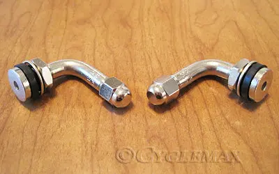 Chrome 90 Degree Valve Stems - Qty 2 1