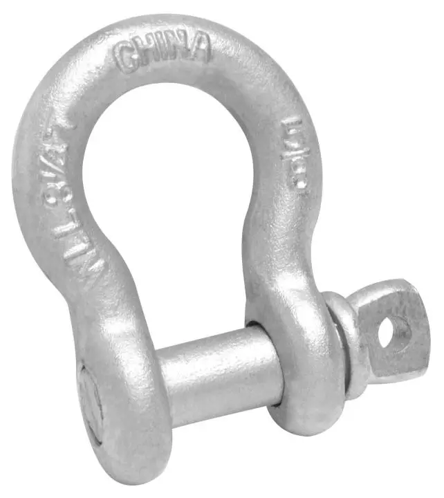 Shackle,Screw Pin,3/4",H/G,Tagged 1