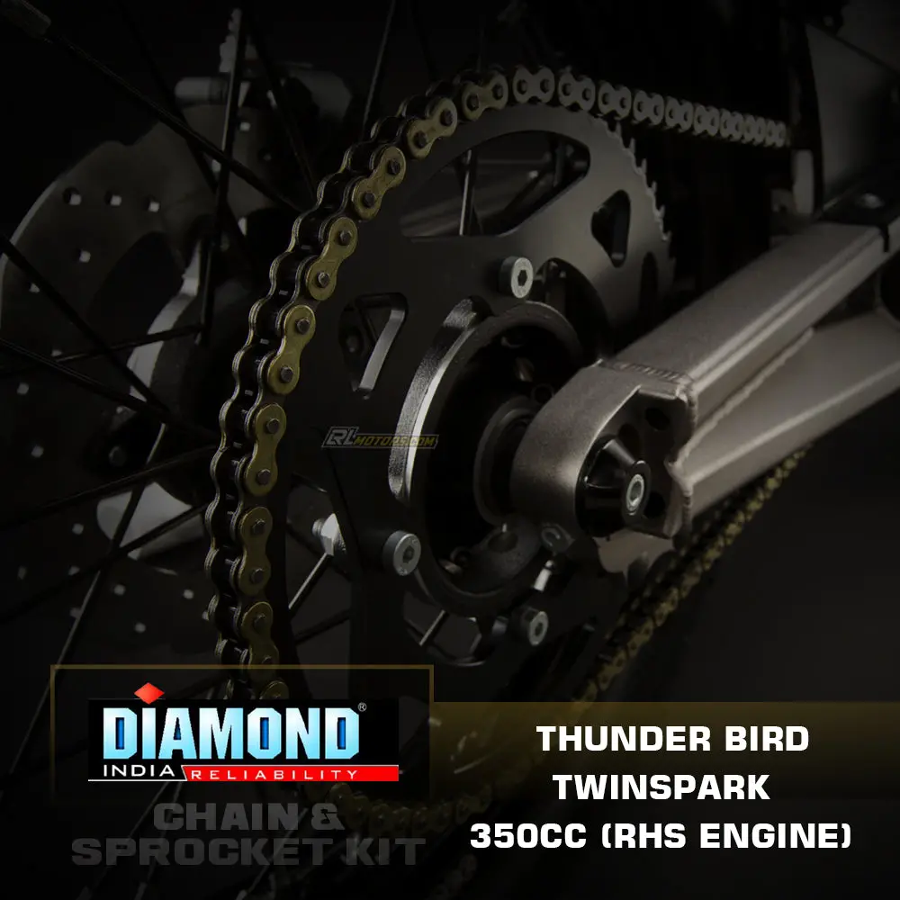 Royal Enfield Thunderbird 350 (Rhs) - Diamond Chain Sprocket Kit (K127) Drum 1